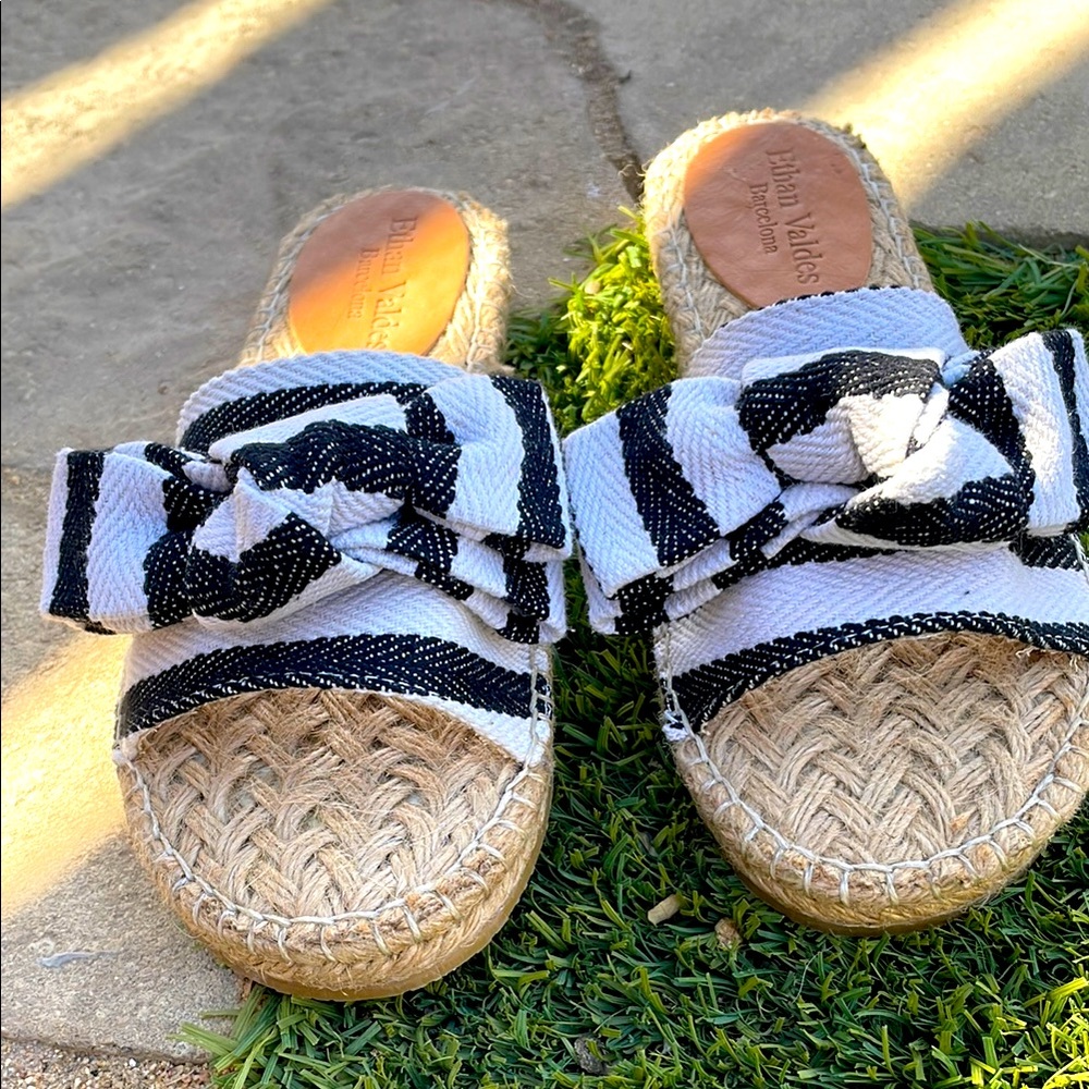 Ethan Valdes Espadrille Leather & Cotton Size 38
